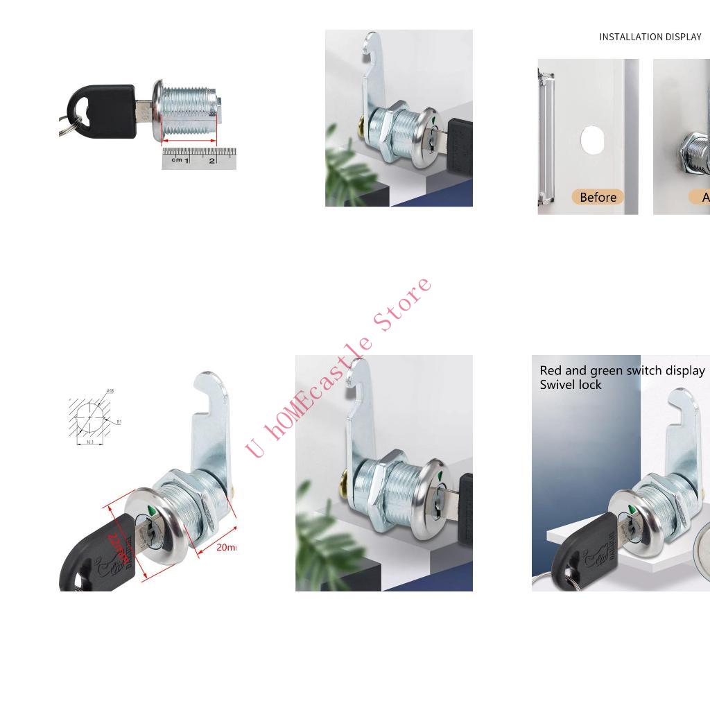 Cabinet Lock Key - 63HF 2 zestawy blokad krzywkowych do