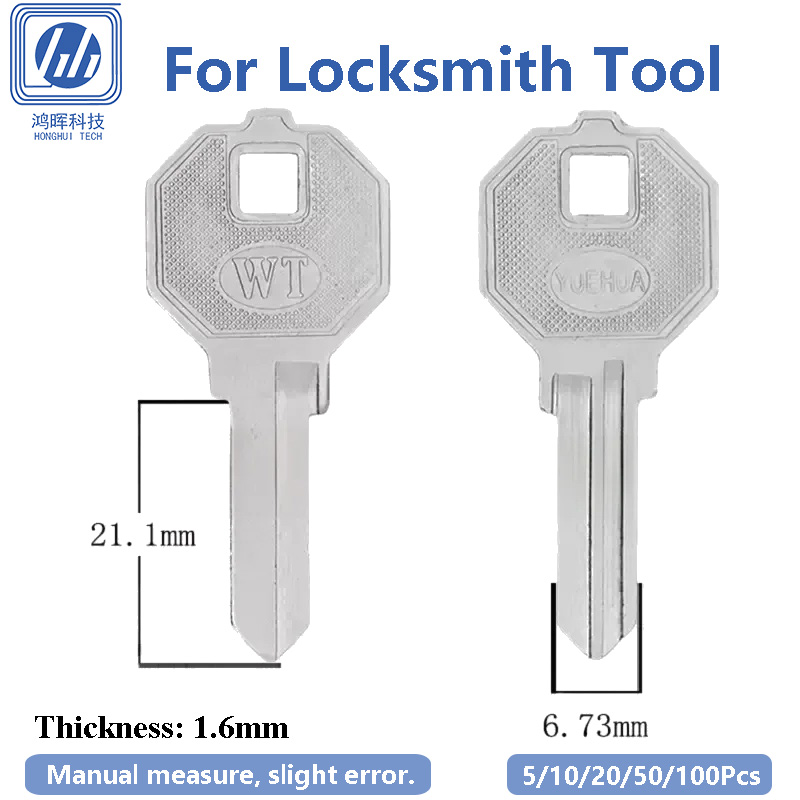 Cabinet Lock Key - 5-100 szt./partia WT Lewy Niecięty Miedziany