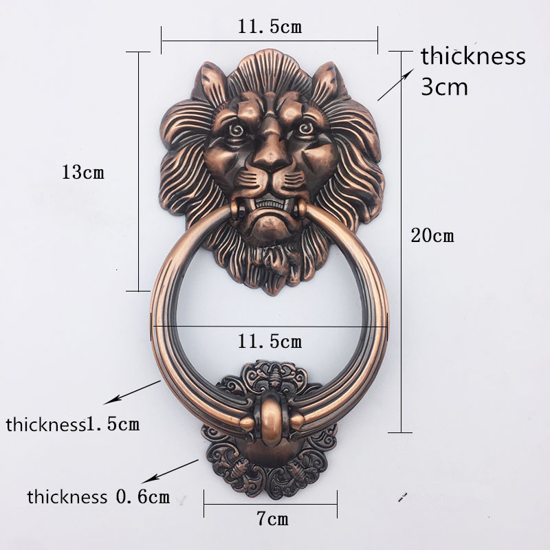 Furniture Hardware Handles - Antyczny brązowy uchwyt w kształcie głowy