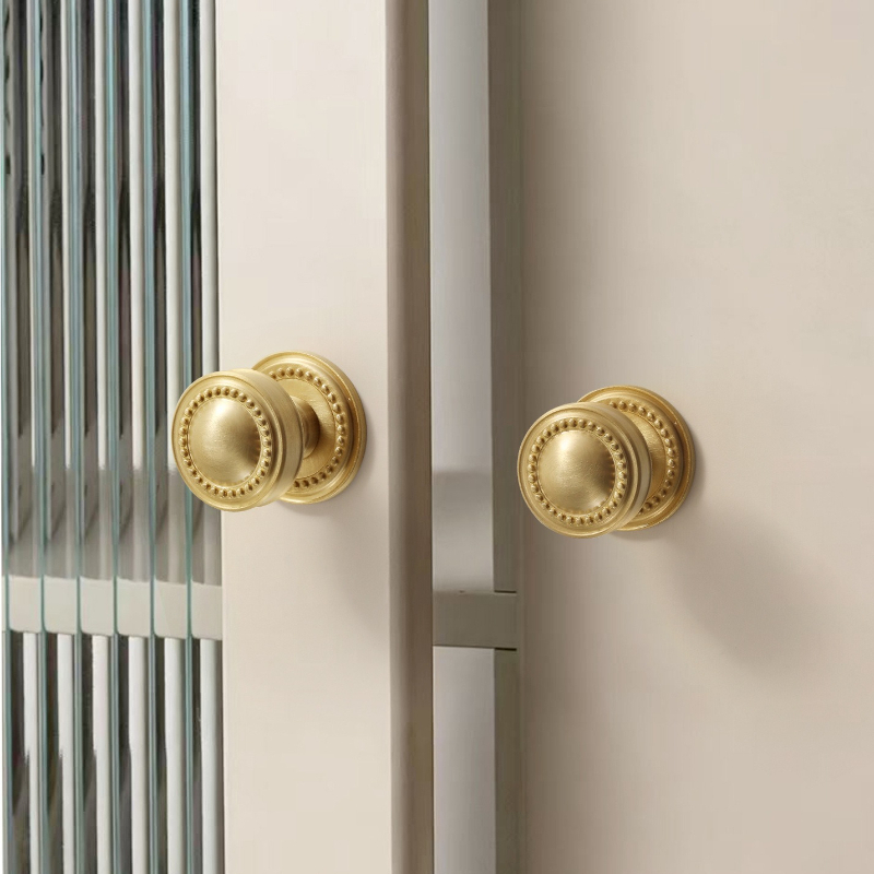 Furniture And Kitchen Hardware Fitting - Francuskie gałki z litego mosiądzu do