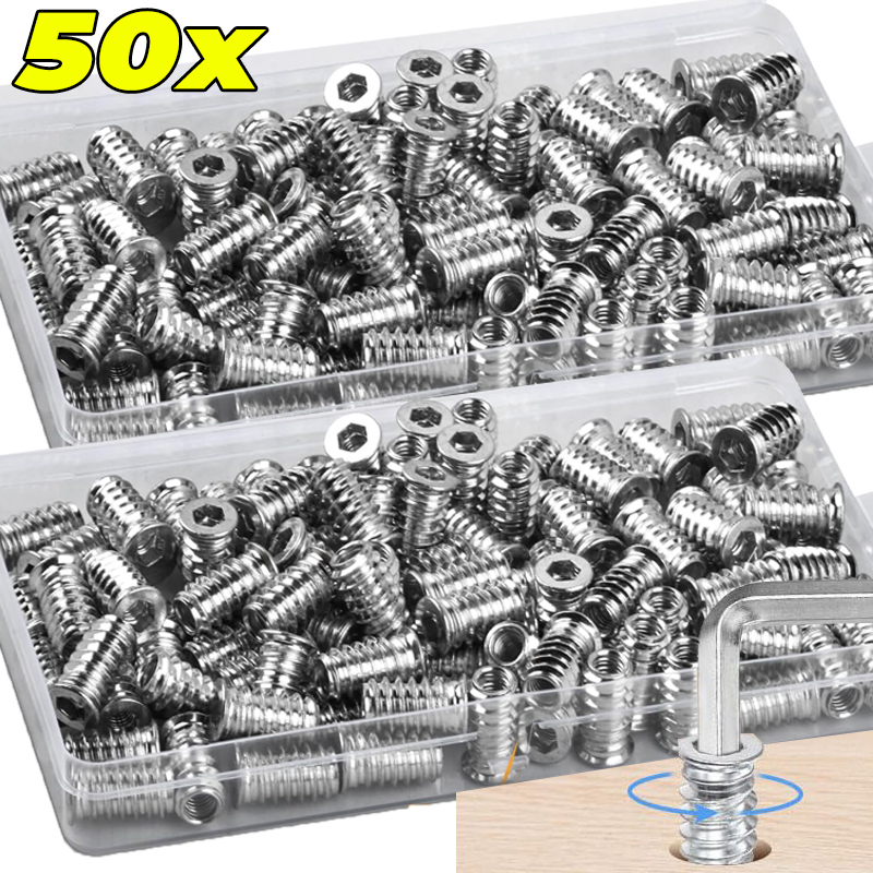 Wkładki gwintowane do drewna 1 – Furniture Hardware Threaded Inserts recenzja i cena