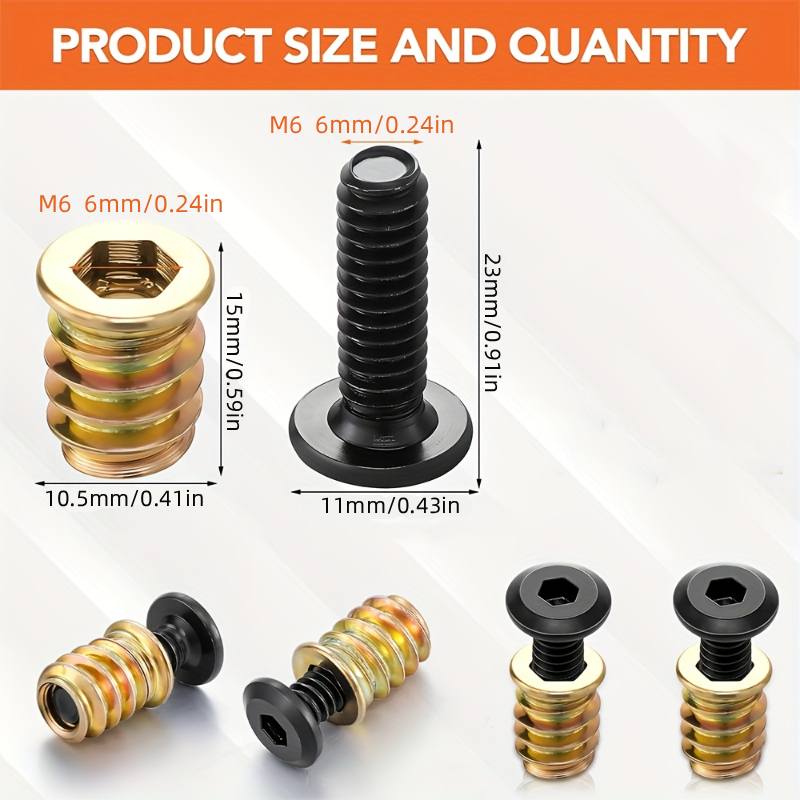 Zestaw 10 szt. gwintowanych wk – Furniture Hardware Threaded Inserts recenzja i cena