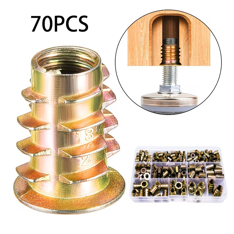 Zestaw 70 szt. gwintowanych wk – Furniture Hardware Threaded Inserts recenzja i cena