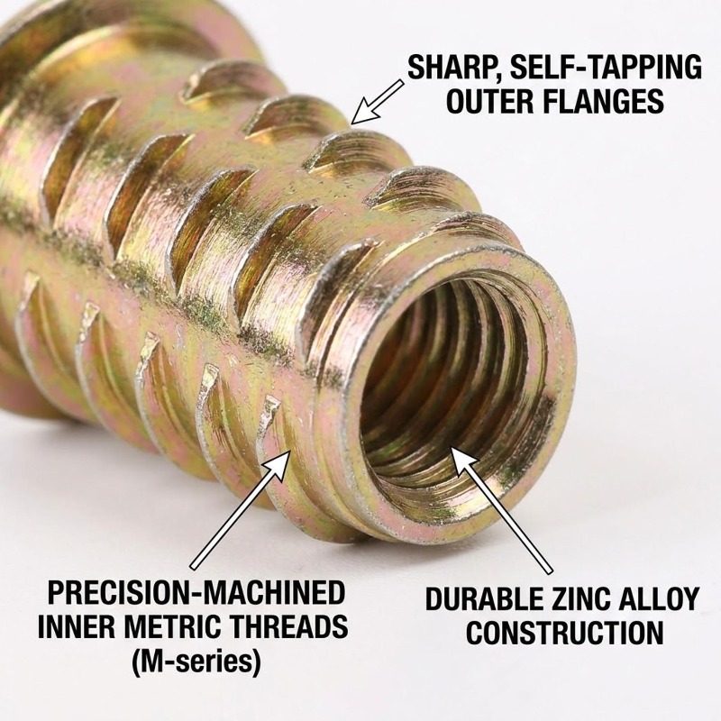 Wkładki gwintowane ze stali wę – Furniture Hardware Threaded Inserts recenzja i cena